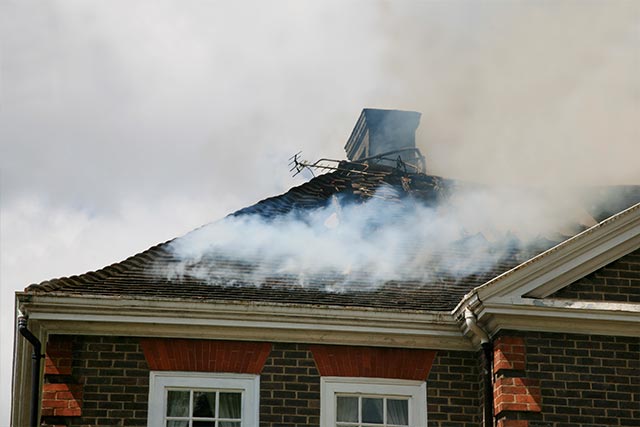 Fire Damage Restoration in Chicago, Skokie, Arlington Heights for a house on fire