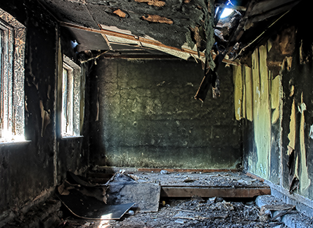 Inside of a Home Needing Fire Damage Restoration in Des Plaines